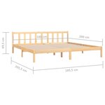 vidaXL Cadre de lit sans matelas bois massif