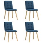 vidaXL Chaises à manger lot de 4 bleu tissu