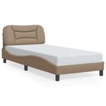 vidaXL Cadre de lit avec tête de lit Cappuccino 90x200 cm Similicuir
