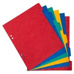 EXACOMPTA Intercalaires 6 positions en carte lustrée 3/10e format 17x22 cm 220 grammes