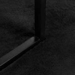 vidaXL Tapis en Fourrure Synthétique de Lapin Noir Ø 200 cm Polyester