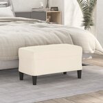 vidaXL Banc Crème 70x35x41 cm Velours
