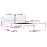 vidaXL Cadre de lit sans matelas 150x200 cm blanc