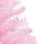 vidaXL Sapin de Noël artificiel pré-éclairé et support rose 150 cm PVC