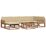 vidaXL Ensemble de canapés d'extérieur 19 Pièces Naturel et Beige