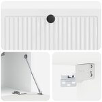 vidaXL Meuble TV mural Montage mural Blanc brillant 78 5 x 41 x 30 cm