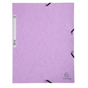 Chemise À Élastiques Carte Lustrée 400g/m2 Aquarel - A4 - Mauve - X 25 - Exacompta