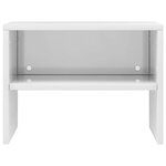 vidaXL Tables de chevet 2Pièces Blanc brillant 40x30x30cm Bois ingénierie