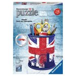 Puzzle 3D Pot a crayons - Union Jack - Ravensburger - Puzzle 3D enfant - sans colle - Pot a crayons 54 pieces - Des 6 ans