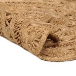 vidaXL Tapis Jute tressé à la main 150 cm Rond