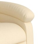 vidaXL Fauteuil de massage inclinable Crème Tissu