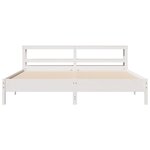 vidaXL Cadre de lit sans matelas blanc 180x200 cm bois massif de pin