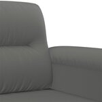 vidaXL Canapé à 2 places Gris foncé 140 cm Tissu microfibre