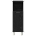 vidaXL Cabinet de salle de bain avec porte Chêne noir 30 x 30 x 95 cm