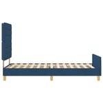 vidaXL Cadre de lit avec tête de lit Bleu 100 x 200 cm tissu