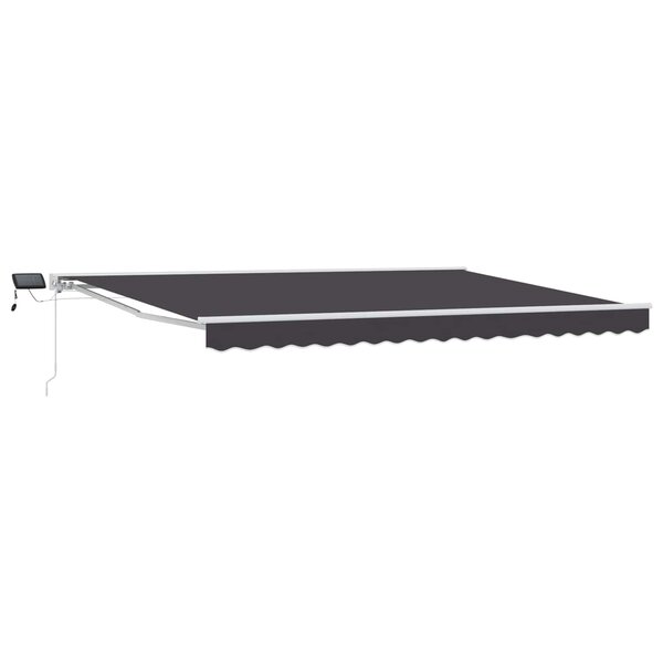 vidaXL Cadre de store manuel avec LEDs Blanc et anthracite 4 5 × 3 5 m