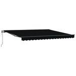 vidaXL Store rétractable automatique Noir 400x300 cm