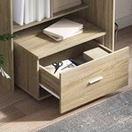 vidaXL Bureau Chêne sonoma 131 5 x 50 x 106 5 cm Bois d'ingénierie