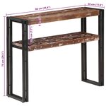 vidaXL Table console 90x30x75 cm Bois de récupération massif