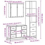 vidaXL Ensemble de meubles de salle de bain 3 Pièces chêne sonoma