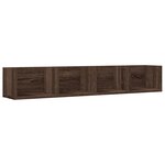 vidaXL Armoires murales 2Pièces chêne marron 99x18x16 5cm bois ingénierie