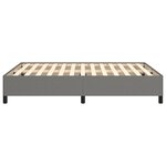 vidaXL Cadre de lit sans matelas gris foncé 140x190 cm tissu