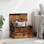 vidaXL Boîte de Rangement avec stockage Bois ancien 60 x 35 x 35 cm