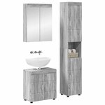vidaXL Ensemble de mobilier de salle de bain TULUM Gris Sonoma