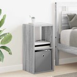 vidaXL Table de chevet 2 pc Gris Sonoma 30 5 x 27 x 59 5 cm