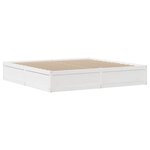 vidaXL Cadre de lit et tête de lit blanc 180x200 cm bois de pin massif