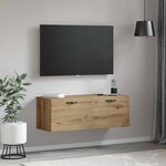 vidaXL Meuble mural Montage mural chêne artisanal 100 x 36.5 x 35 cm