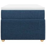 vidaXL Sommier à lattes de lit avec matelas Bleu 90x190 cm Tissu