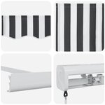 vidaXL Auvent rétractable anthracite/blanc 3x2 5 m tissu et aluminium