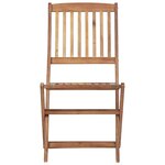 vidaXL Chaises pliables de jardin lot de 8 avec coussins Bois d'acacia