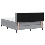 vidaXL Lit à ressorts avec matelas Gris clair 190 x 140 cm Polyester