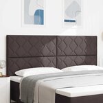 vidaXL Tête de Lit en Tissu Geometric Manuel Marron foncé 200 cm tissu