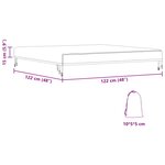 vidaXL Housse de Table 122 x 122 x 15 cm Carré Imperméable Noir