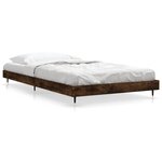vidaXL Cadre de lit chêne fumé 100x200 cm bois d'ingénierie