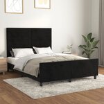 vidaXL Cadre de lit sans matelas noir 140x200 cm velours
