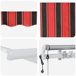 vidaXL Auvent Rétractable 450 × 350 cm orange et marron