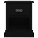 vidaXL Tables de chevet 2 Pièces noir 39x39x47 5 cm bois d'ingénierie