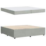 vidaXL Cadre de lit avec matelas Gris clair 200 x 200 cm Velours