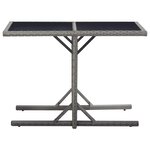 vidaXL Table de jardin Anthracite 110x53x72 cm Verre et résine tressée