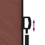 vidaXL Auvent latéral rétractable marron 200x600 cm