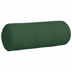 vidaXL Coussins d'accent 2 Pièces Vert foncé Ø 25 x 70 cm