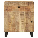 vidaXL Table de chevet 50x33x60 cm Bois de manguier et d'ingénierie