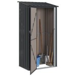 vidaXL Cabanons de jardin Anthracite 103 x 74 x 200 cm Métал