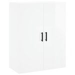 vidaXL Buffet haut Blanc brillant 69 5x34x180 cm Bois d'ingénierie