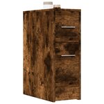 vidaXL Armoire de salle de bain étroite avec roulettes chêne fumé