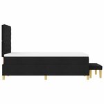 vidaXL Lit à ressorts avec matelas Noir 120 x 200 cm tissu